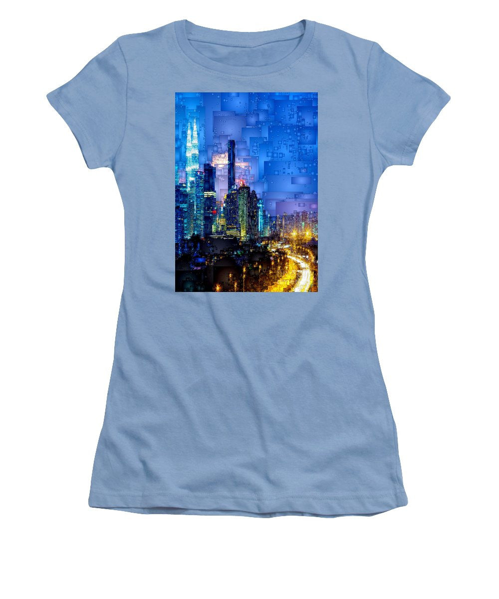 T-shirt pour femme (coupe junior) - Kuala Lumpur la nuit