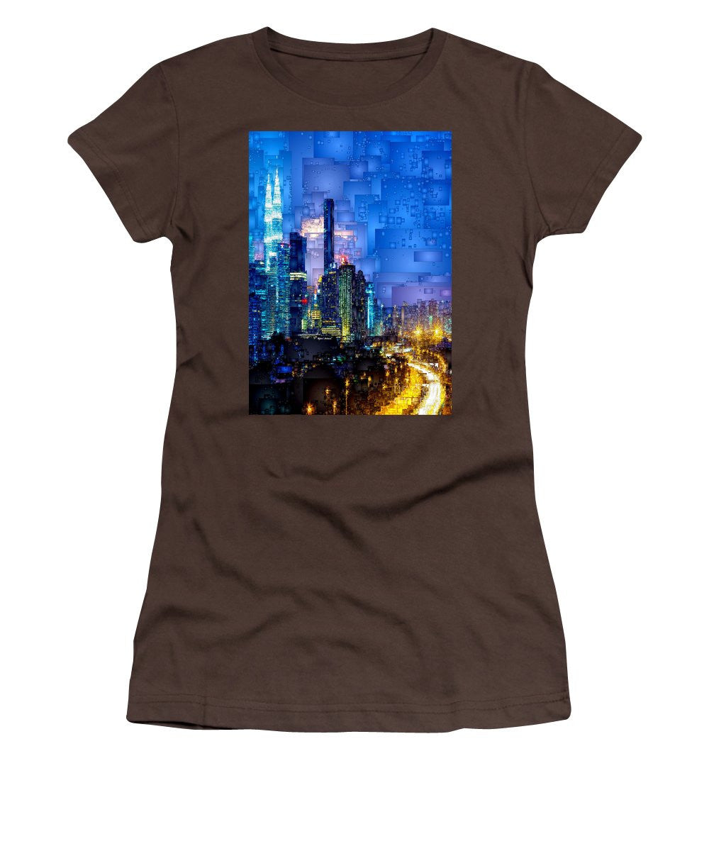 T-shirt pour femme (coupe junior) - Kuala Lumpur la nuit