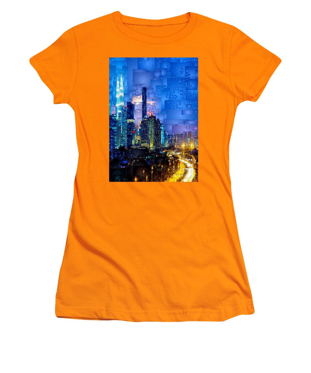 T-shirt pour femme (coupe junior) - Kuala Lumpur la nuit