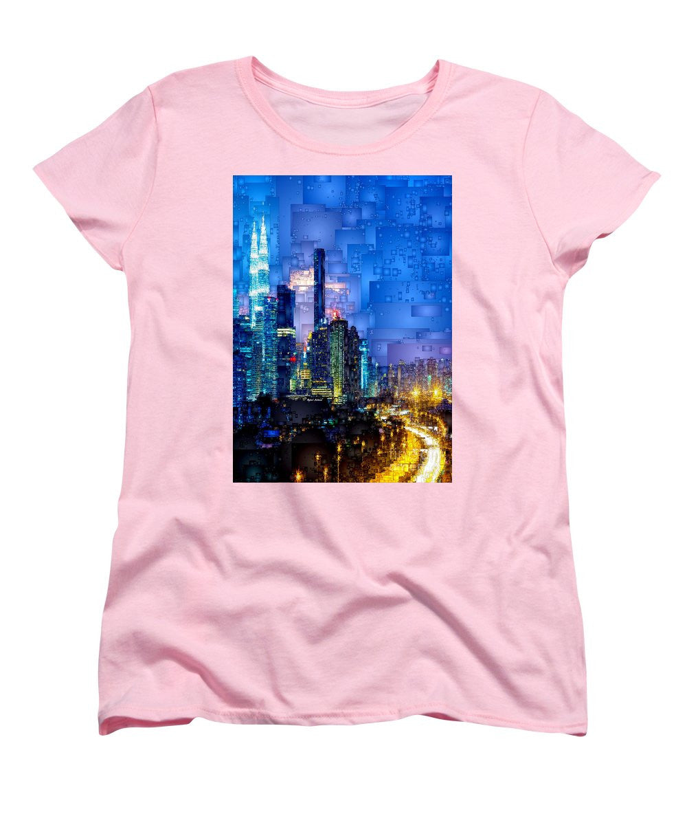 T-shirt pour femme (coupe standard) - Kuala Lumpur la nuit