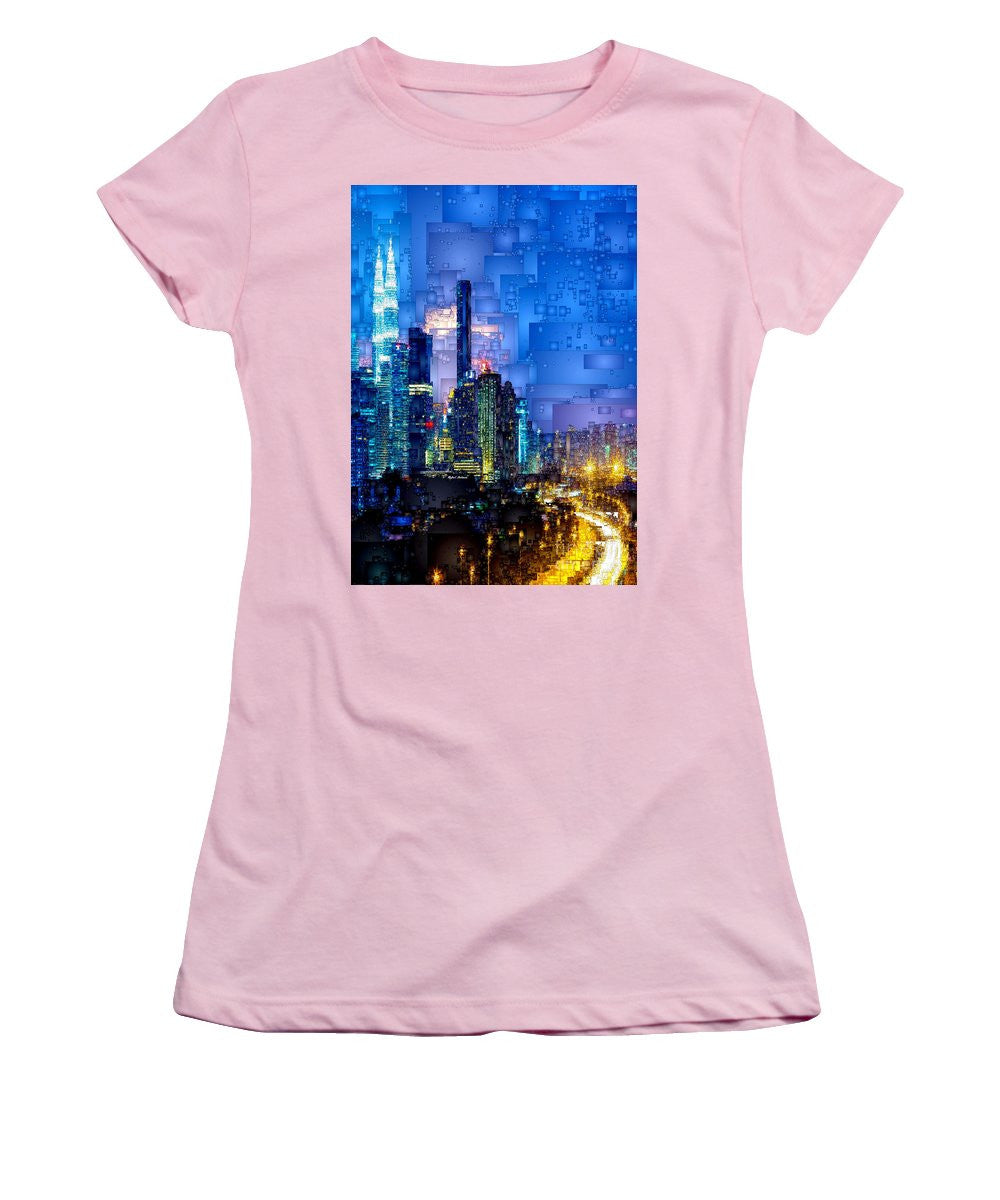 T-shirt pour femme (coupe junior) - Kuala Lumpur la nuit