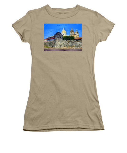 Women's T-Shirt (Junior Cut) - La Popa Hill Convent And Saint Philip Castle, Cartagena De Indi