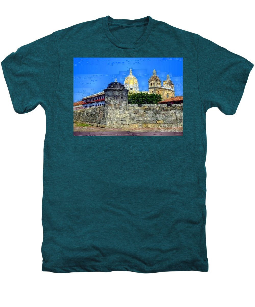 Men's Premium T-Shirt - La Popa Hill Convent And Saint Philip Castle, Cartagena De Indi