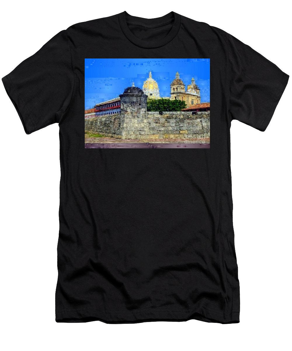 Men's T-Shirt (Slim Fit) - La Popa Hill Convent And Saint Philip Castle, Cartagena De Indi