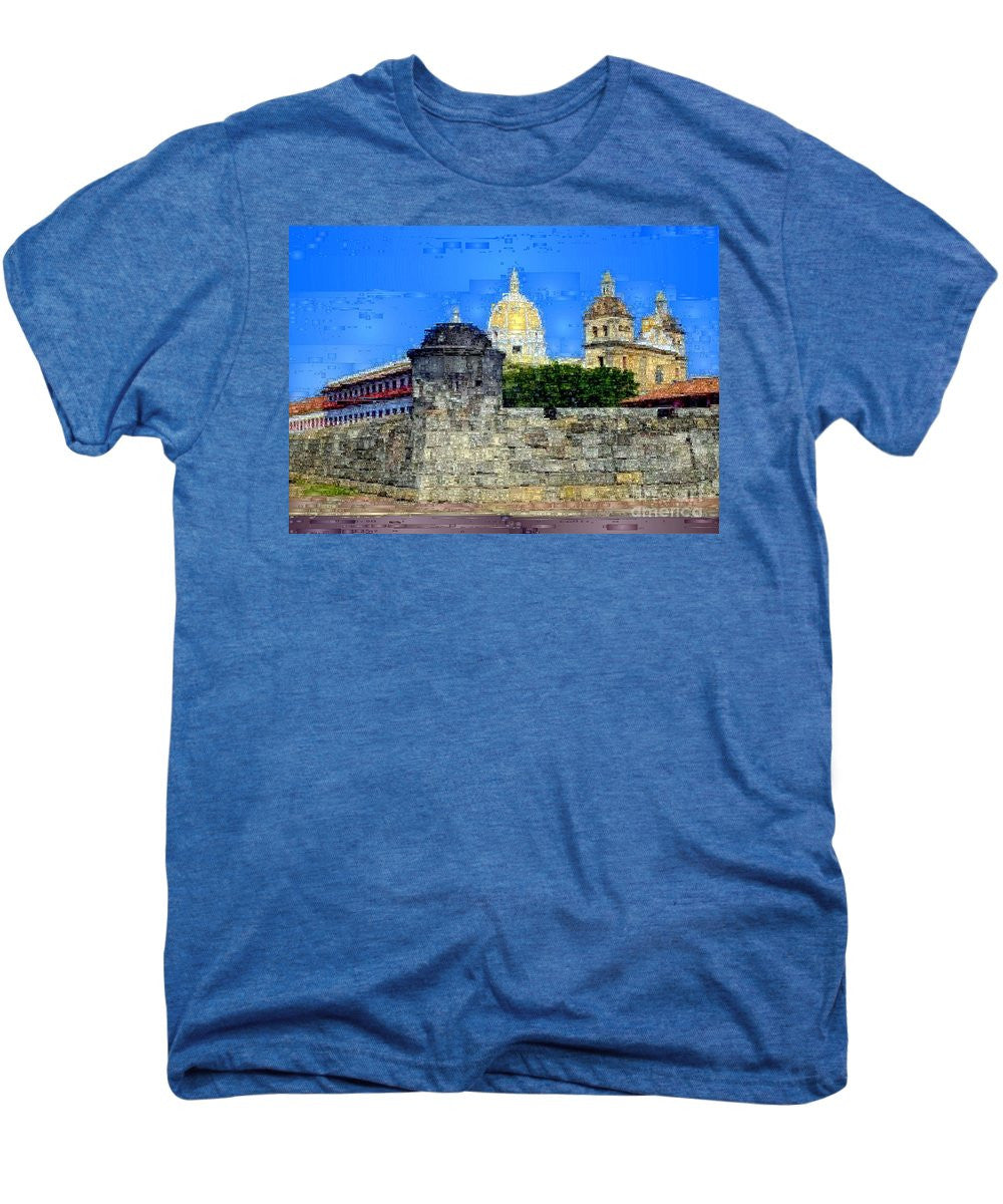 Men's Premium T-Shirt - La Popa Hill Convent And Saint Philip Castle, Cartagena De Indi