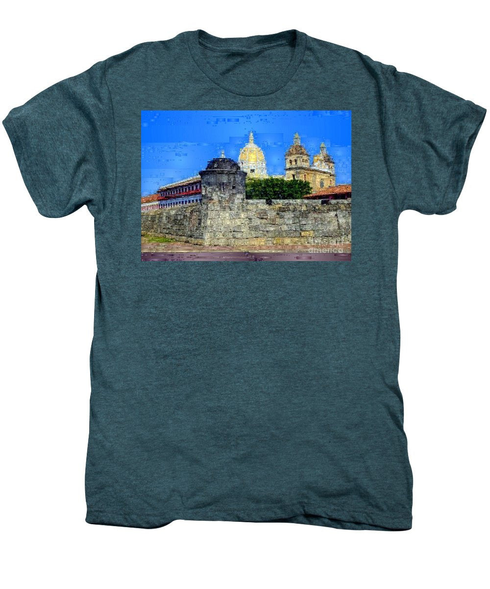 Men's Premium T-Shirt - La Popa Hill Convent And Saint Philip Castle, Cartagena De Indi