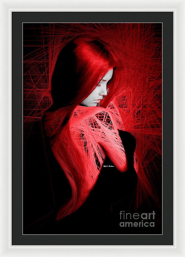 Lady In Red - Framed Print