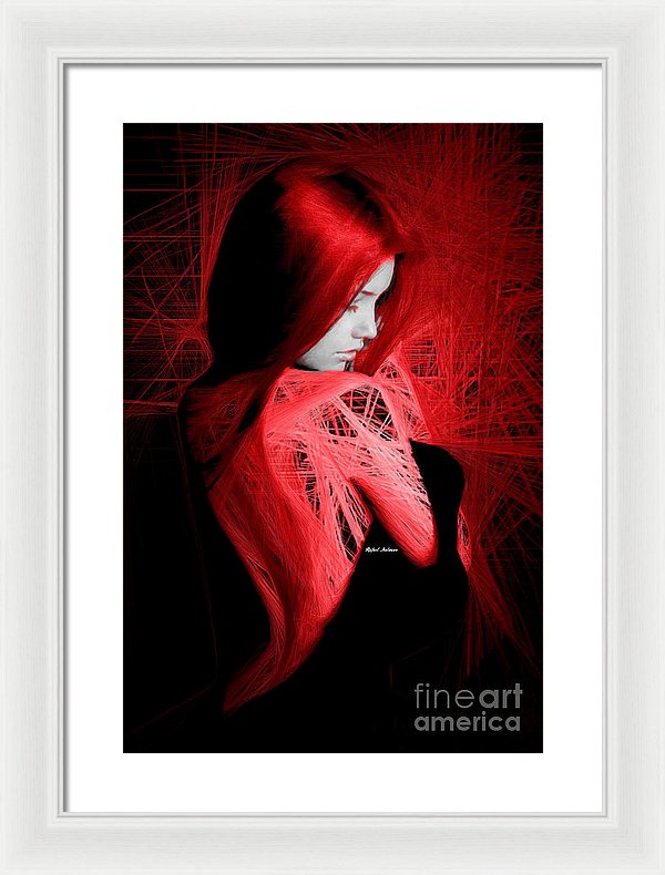 Lady In Red - Framed Print