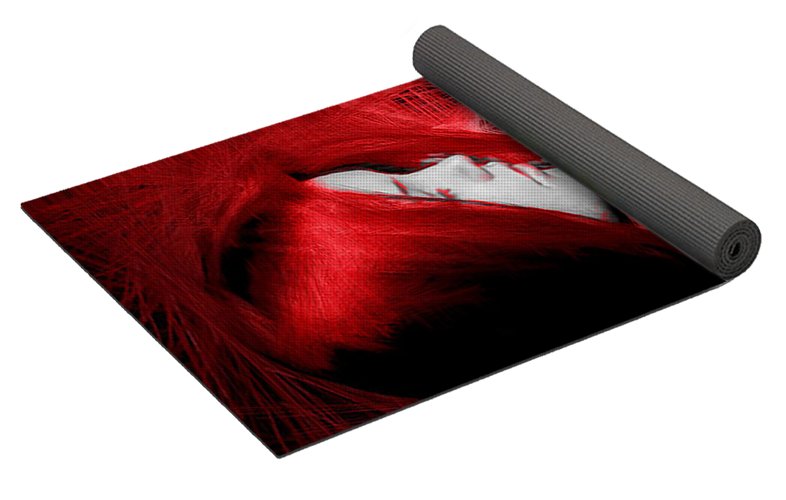 Lady In Red - Yoga Mat