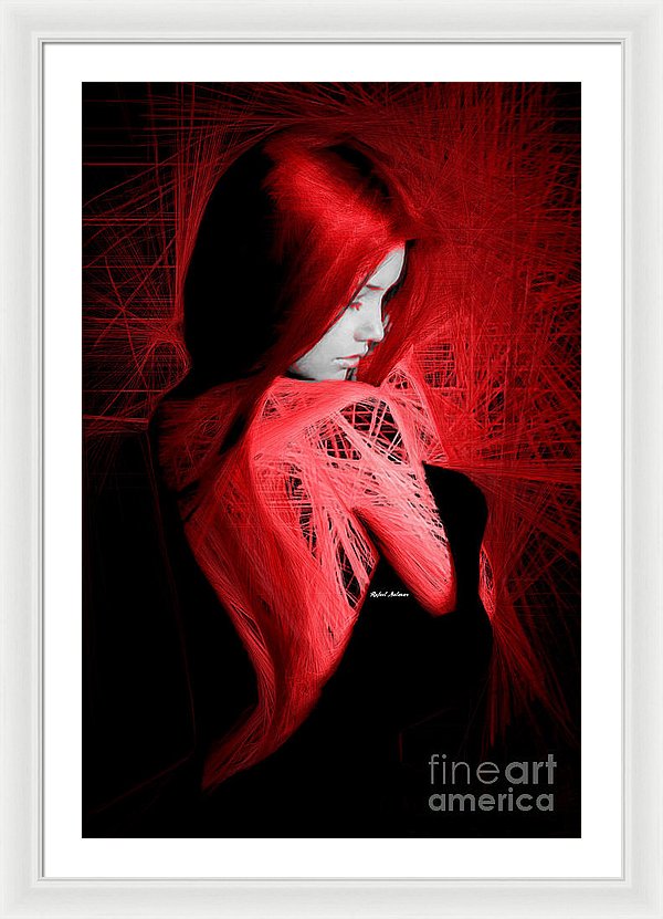 Lady In Red - Framed Print