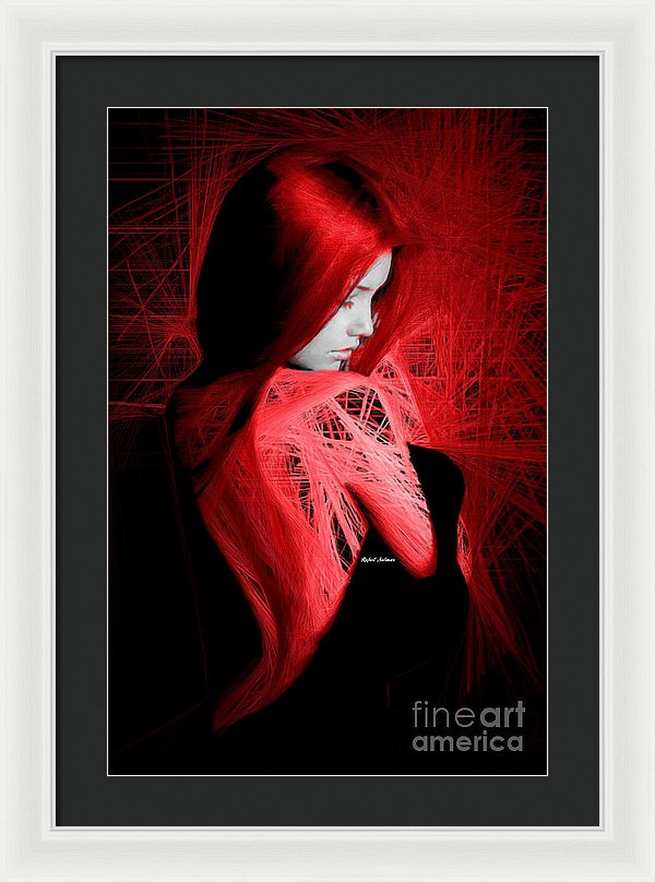 Lady In Red - Framed Print