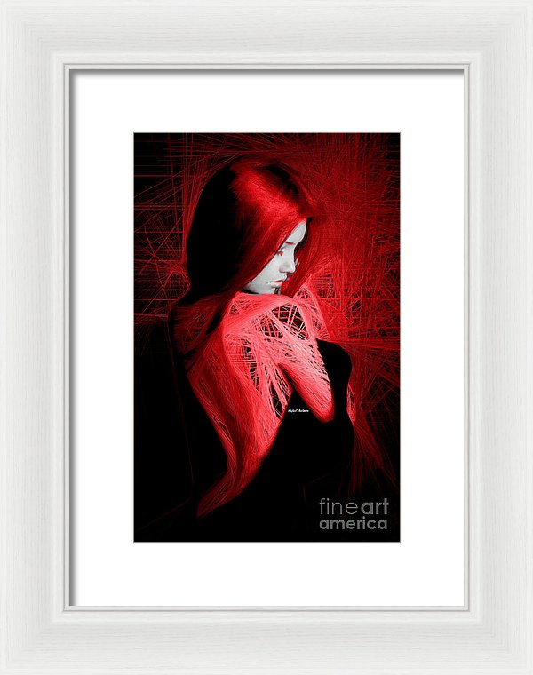 Lady In Red - Framed Print