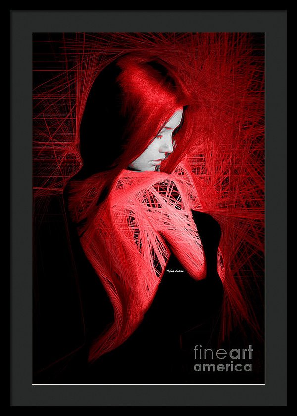 Lady In Red - Framed Print