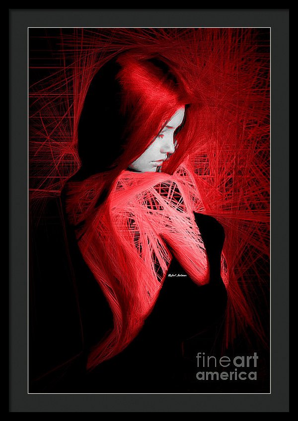 Lady In Red - Framed Print