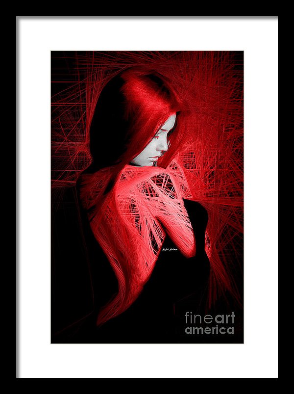 Lady In Red - Framed Print