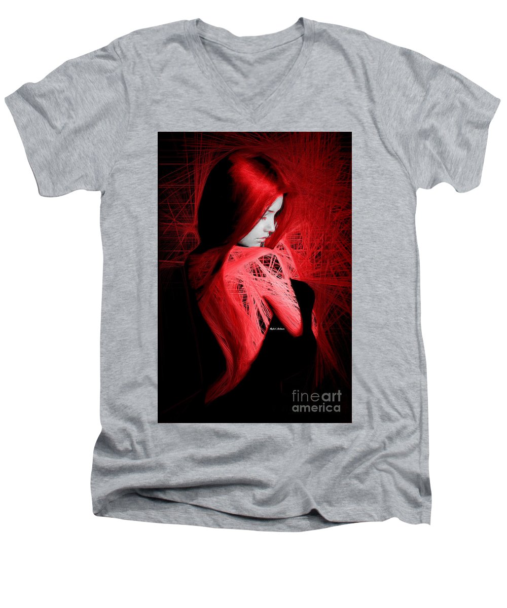 Lady In Red - Men's V-Neck T-Shirt