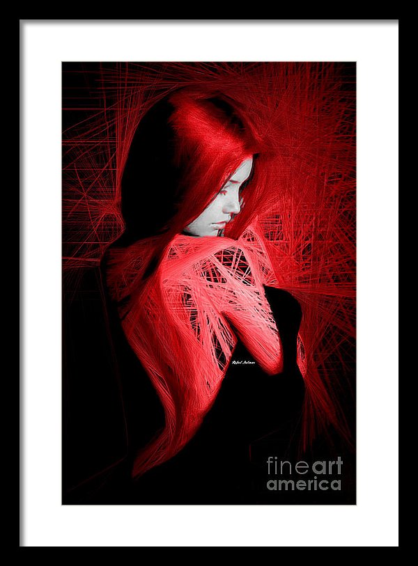 Lady In Red - Framed Print