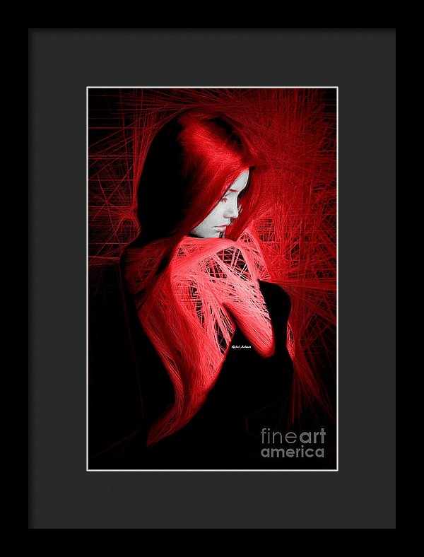 Lady In Red - Framed Print