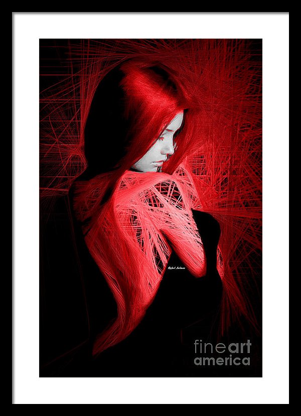 Lady In Red - Framed Print