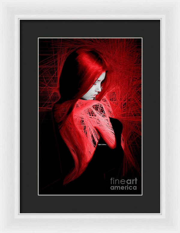 Lady In Red - Framed Print