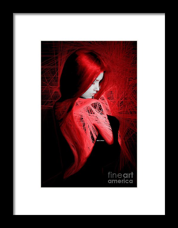 Lady In Red - Framed Print