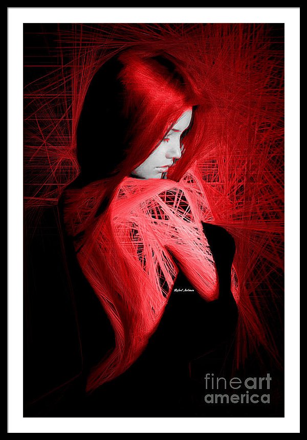 Lady In Red - Framed Print