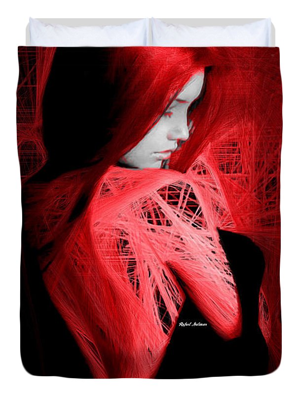 Lady In Red - Duvet Cover