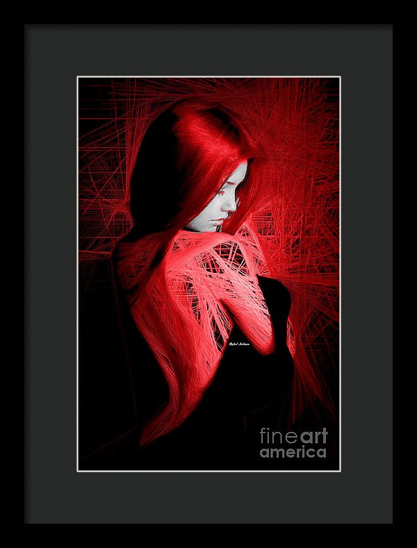 Lady In Red - Framed Print