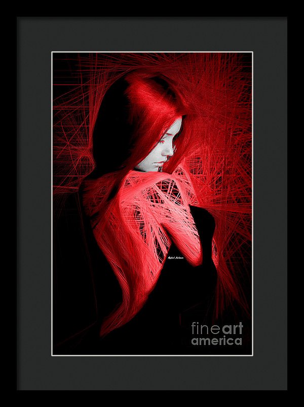 Lady In Red - Framed Print