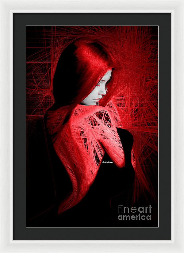 Lady In Red - Framed Print