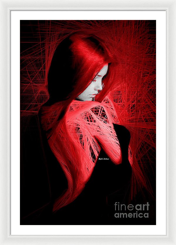 Lady In Red - Framed Print