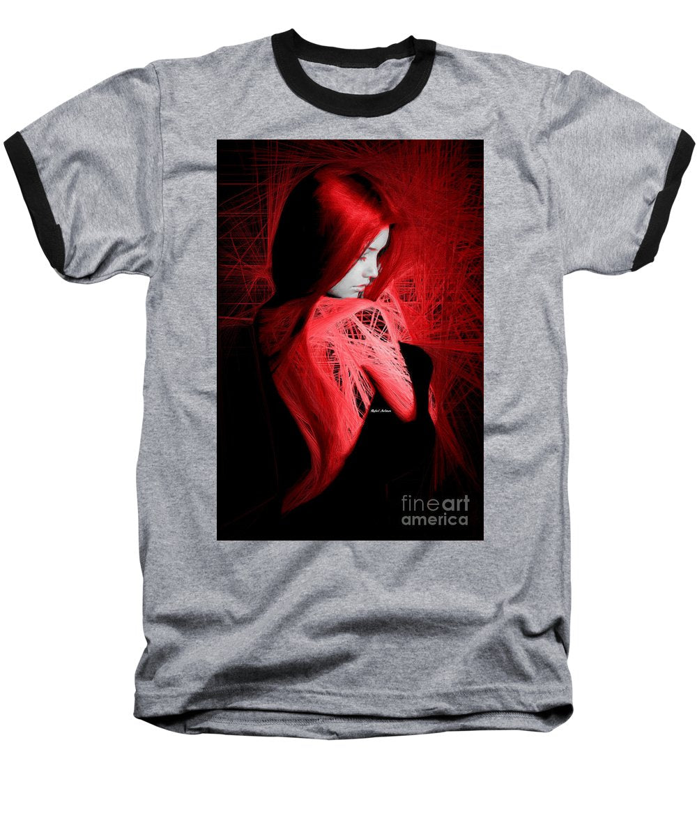 Lady In Red - Baseball T-Shirt