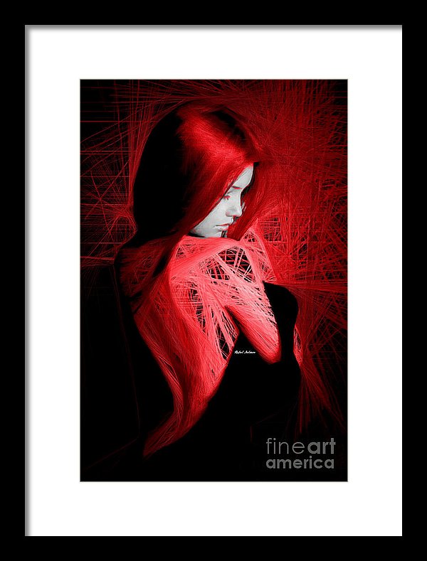 Lady In Red - Framed Print