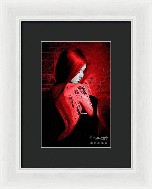 Lady In Red - Framed Print