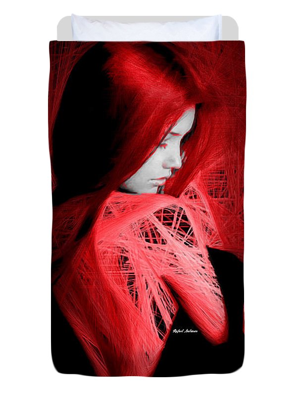 Lady In Red - Duvet Cover