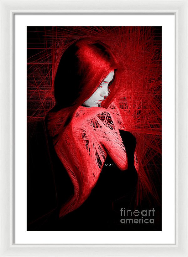 Lady In Red - Framed Print