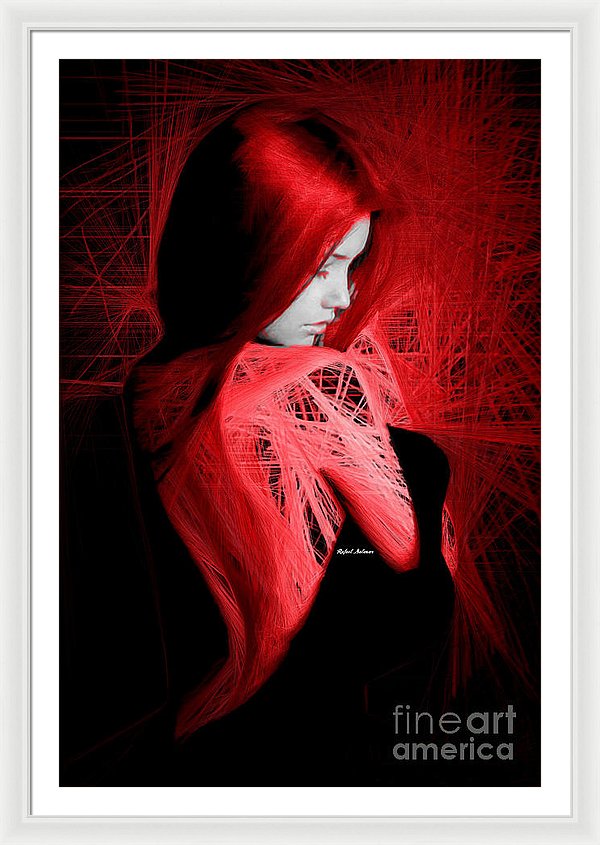 Lady In Red - Framed Print