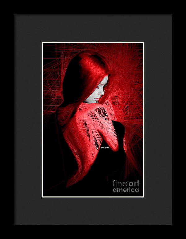 Lady In Red - Framed Print