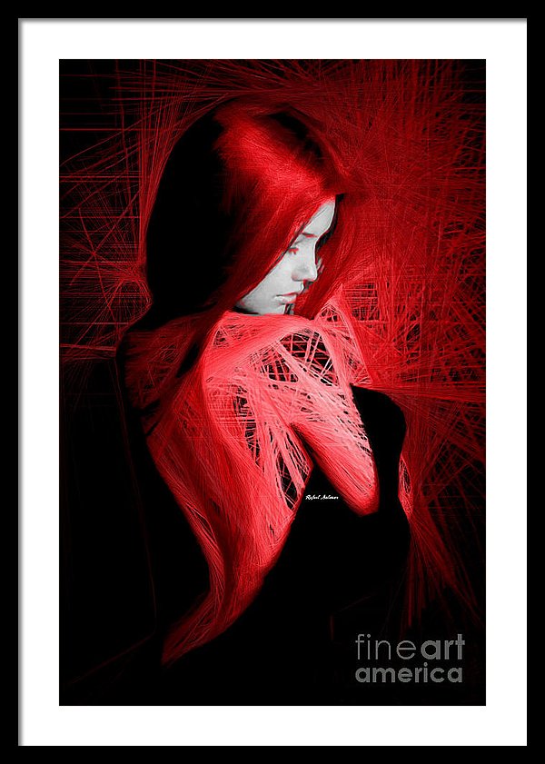 Lady In Red - Framed Print