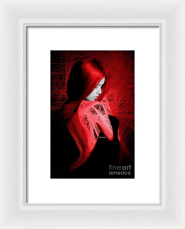 Lady In Red - Framed Print