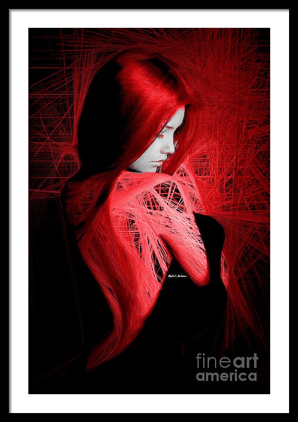 Lady In Red - Framed Print