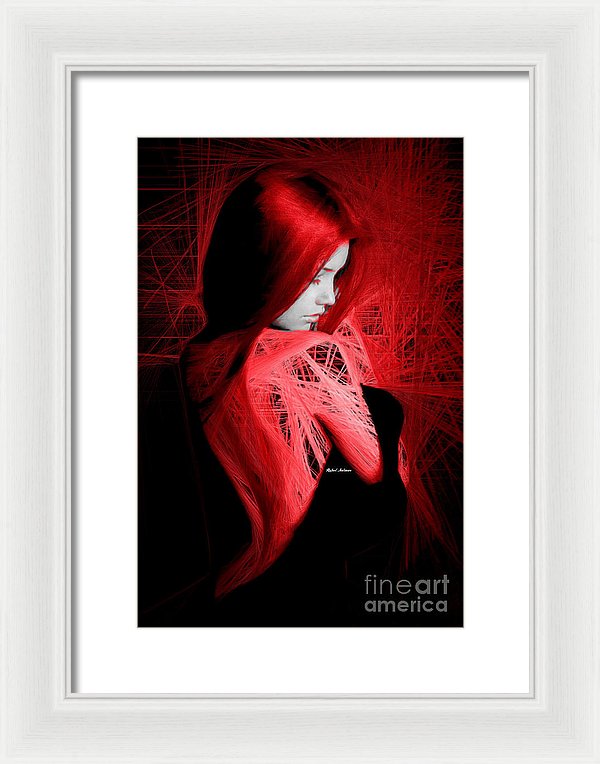 Lady In Red - Framed Print