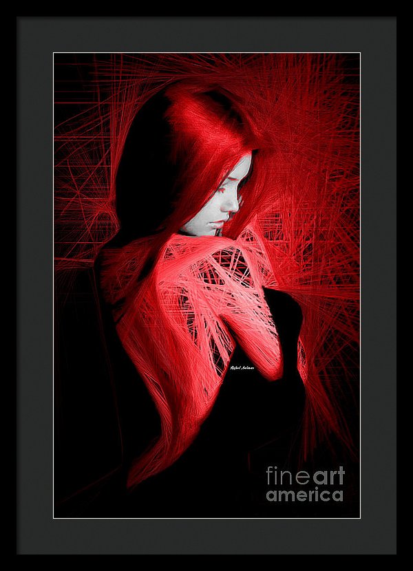 Lady In Red - Framed Print