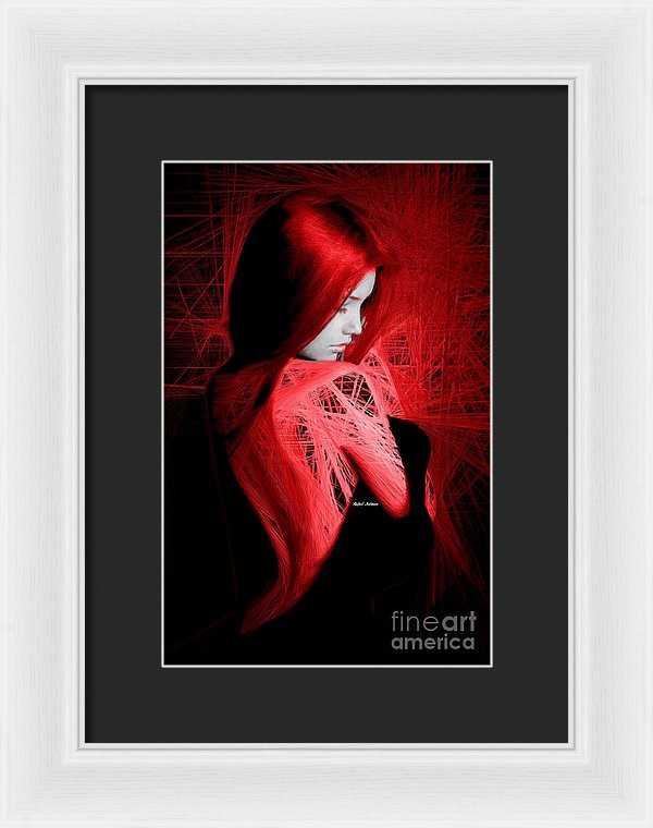 Lady In Red - Framed Print