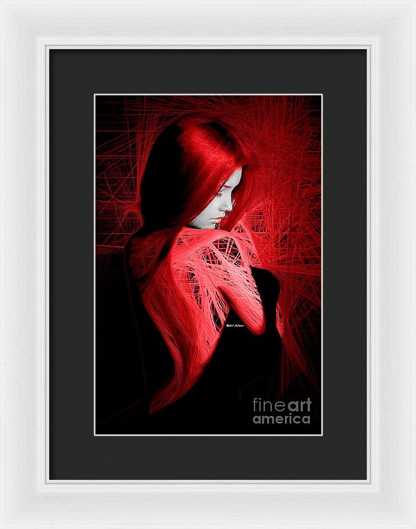 Lady In Red - Framed Print