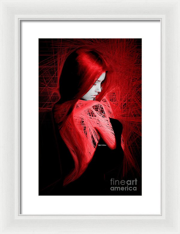 Lady In Red - Framed Print