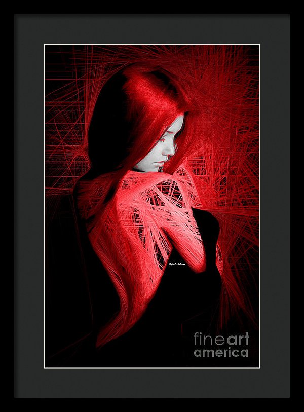 Lady In Red - Framed Print