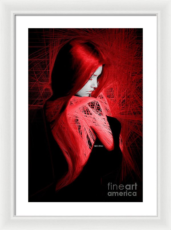 Lady In Red - Framed Print