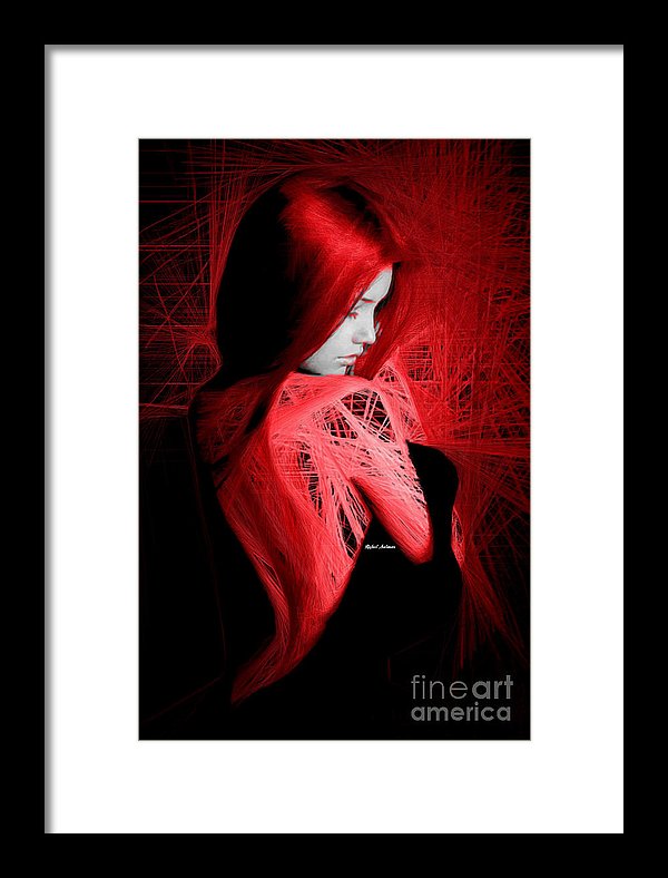 Lady In Red - Framed Print