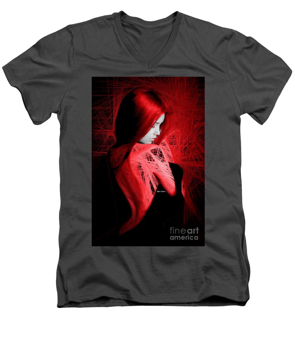 Lady In Red - Men's V-Neck T-Shirt